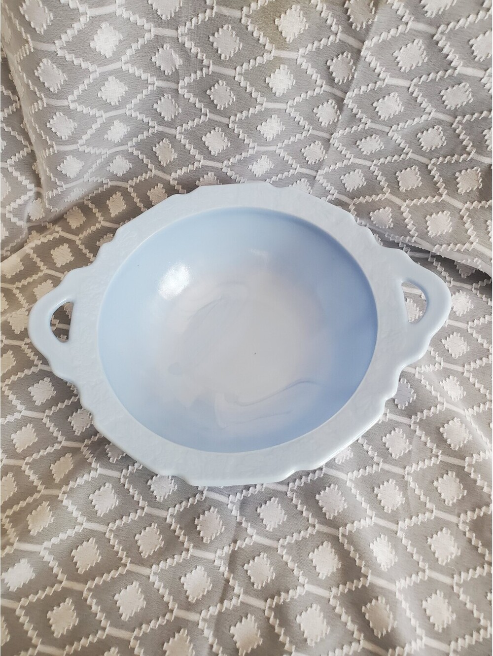Vtv Jeanette Glass Cherry Blossom Blue Bowl